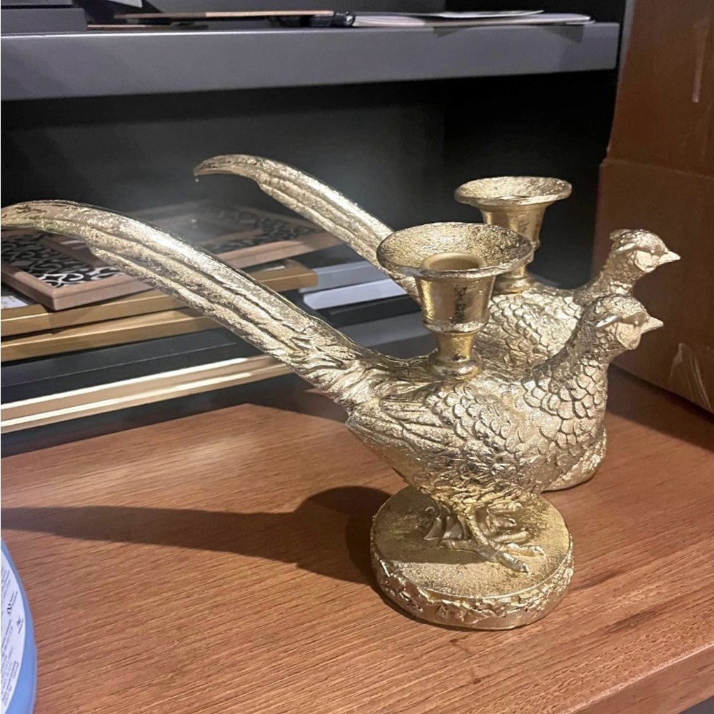 Pheasant Candle Holders
